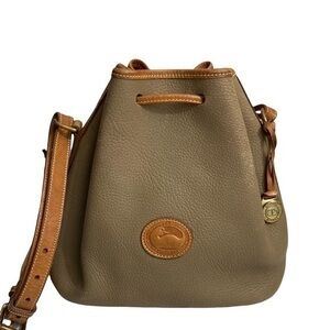 Dooney and Bourke rare pre tag all weather leather drawstring bucket bag